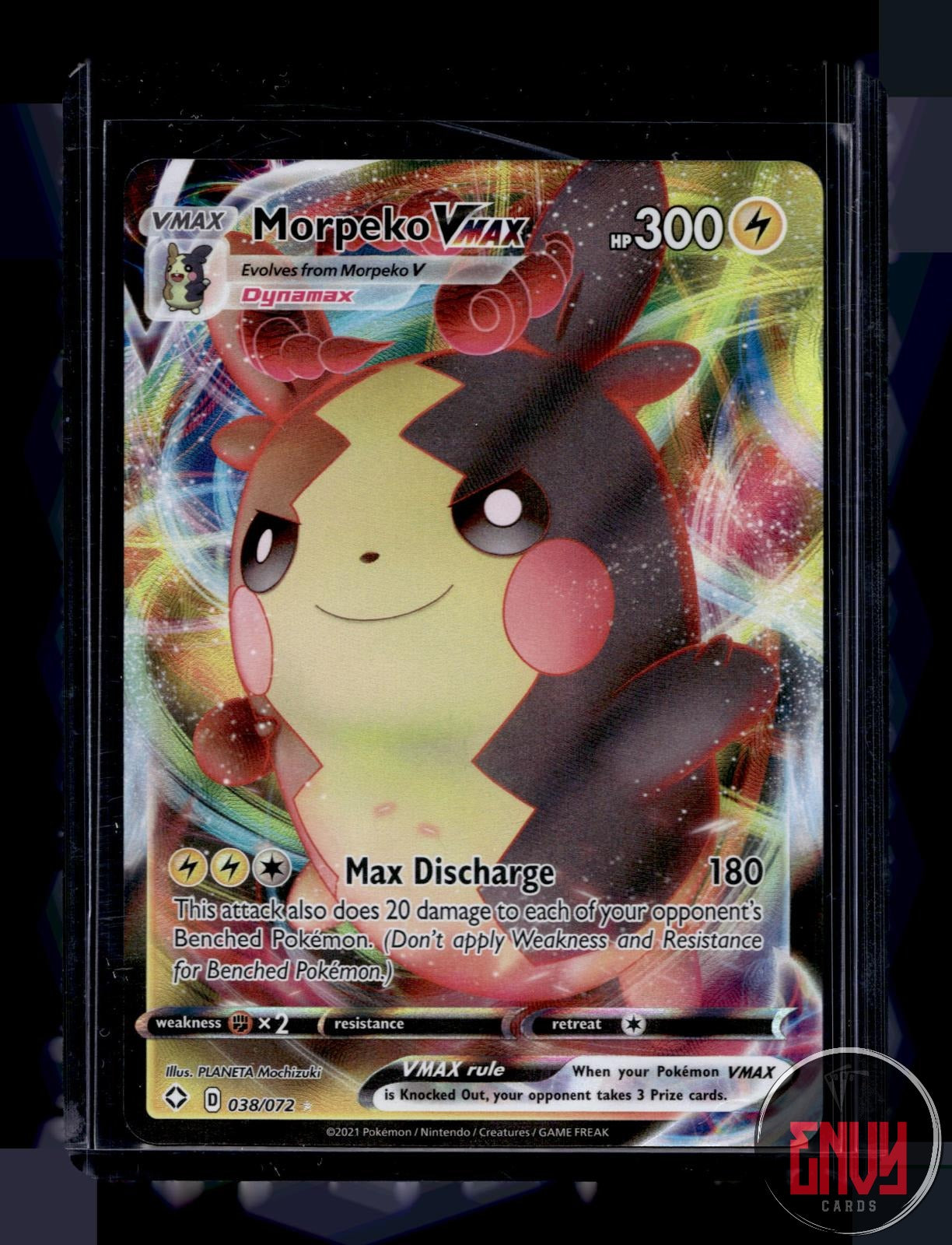 Morpeko VMAX Near Mint 038/072 VMAX Rare Shining Fates Pokemon
