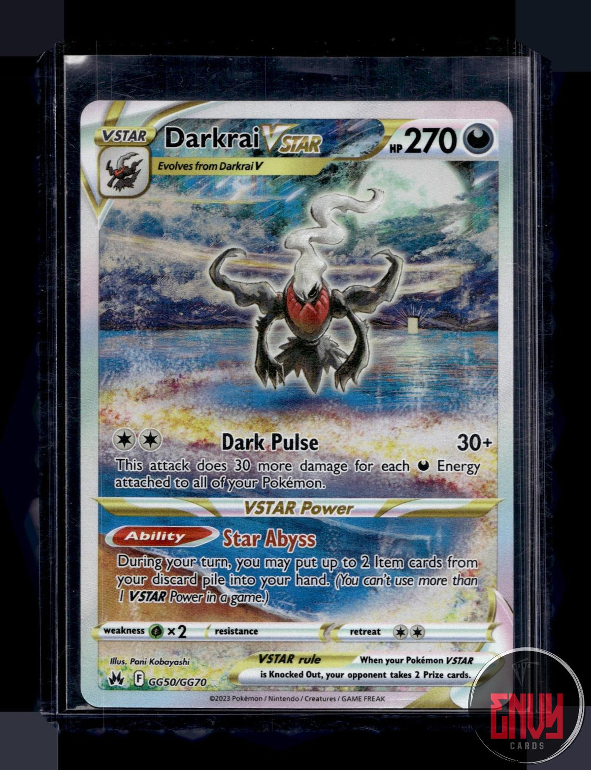 Darkrai VSTAR NM GG50/GG70 VSTAR Rare Crown Zenith Galarian Gallery Pokemon Holo
