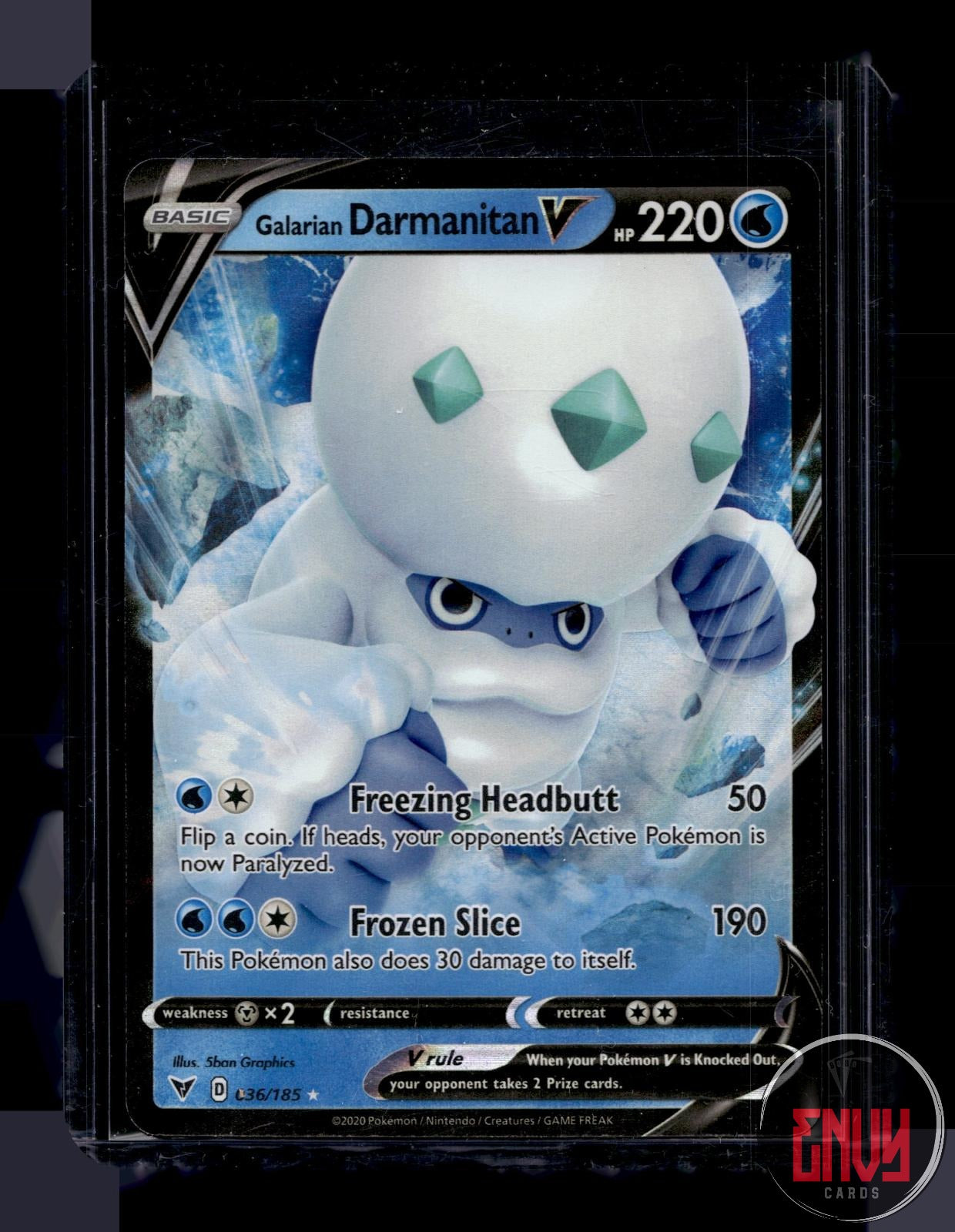 Galarian Darmanitan V Near Mint 036/185 V Rare Vivid Voltage Pokemon Holo