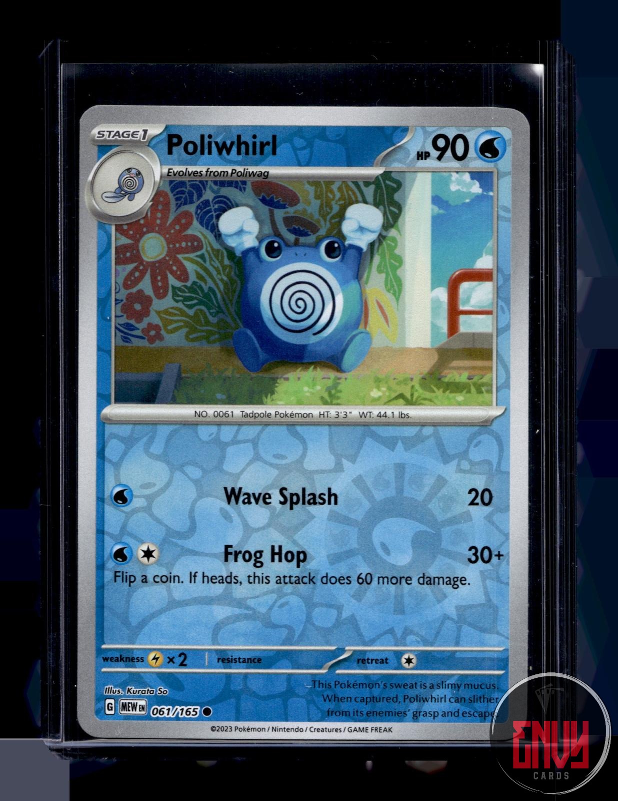 Poliwhirl Near Mint 061/165 Common 151 Pokemon Reverse Holo