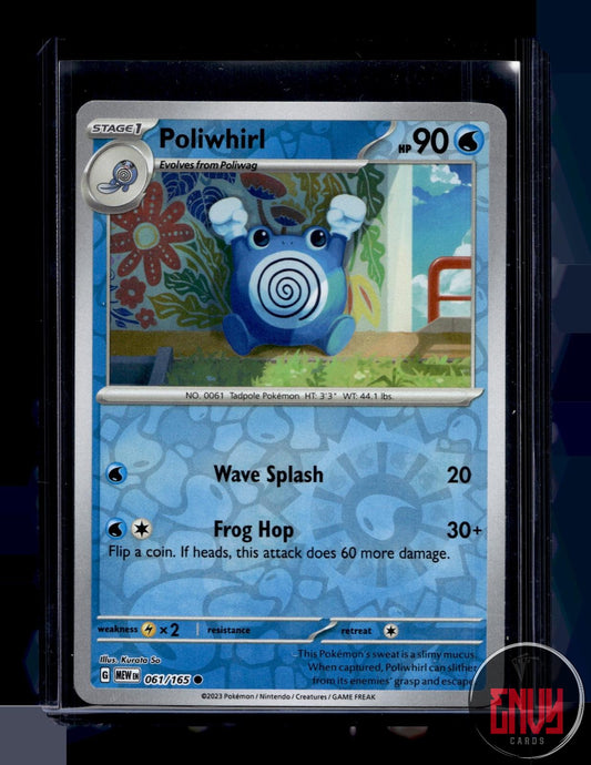 Poliwhirl Near Mint 061/165 Common 151 Pokemon Reverse Holo