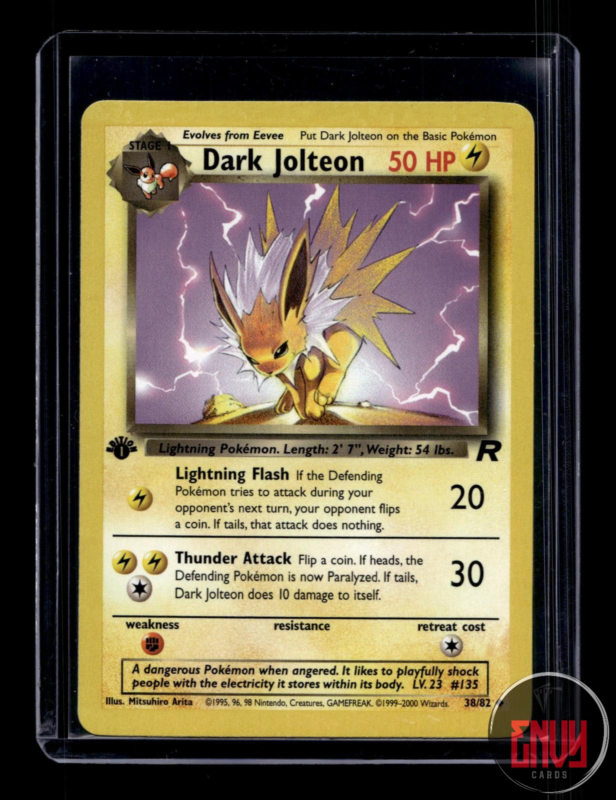 Dark Jolteon Lightly Played 38/82 Uncommon Team Rocket Pokemon 1st Edition