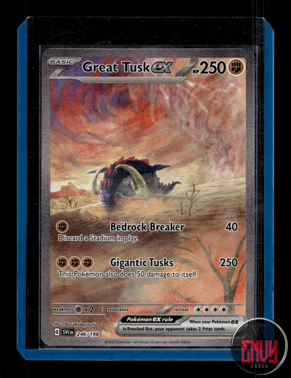 Great Tusk ex LP 246/198 Special Illustration Rare Scarlet & Violet Pokemon Holo