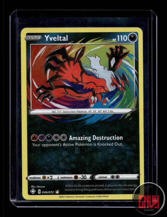 Yveltal Near Mint 046/072 Amazing Rare Shining Fates Pokemon