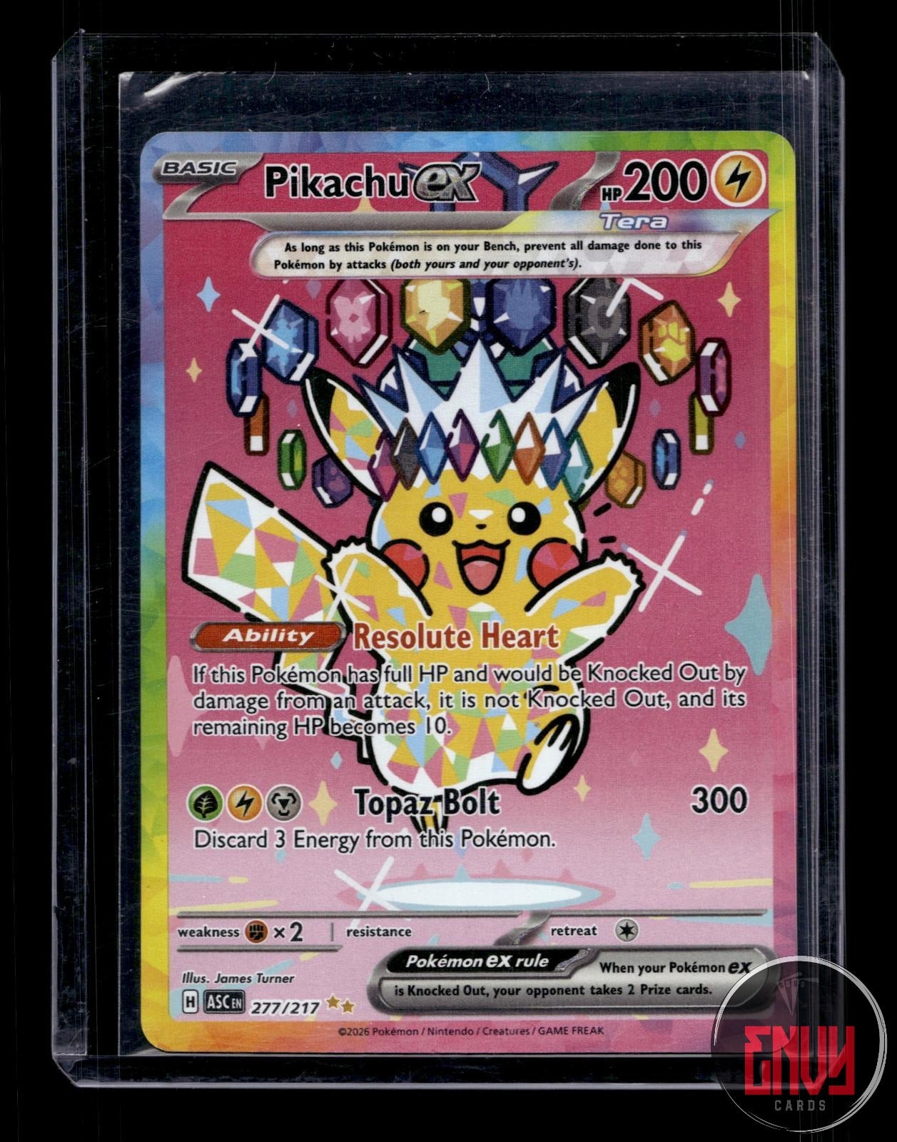 Pikachu ex NM 277/217 Special Illustration Rare Ascended Heroes Pokemon Holo