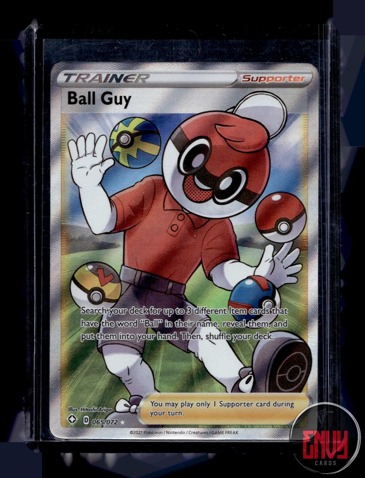 Ball Guy Near Mint 065/072 Ultra Rare Shining Fates Pokemon