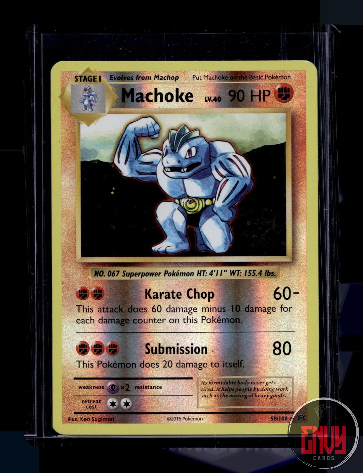 Machoke Near Mint 58/108 Uncommon Evolutions Pokemon Reverse Holo