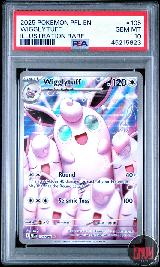Wigglytuff 105/094 Illustration Rare Pfl En-phantasmal Flames Pokemon PSA 10