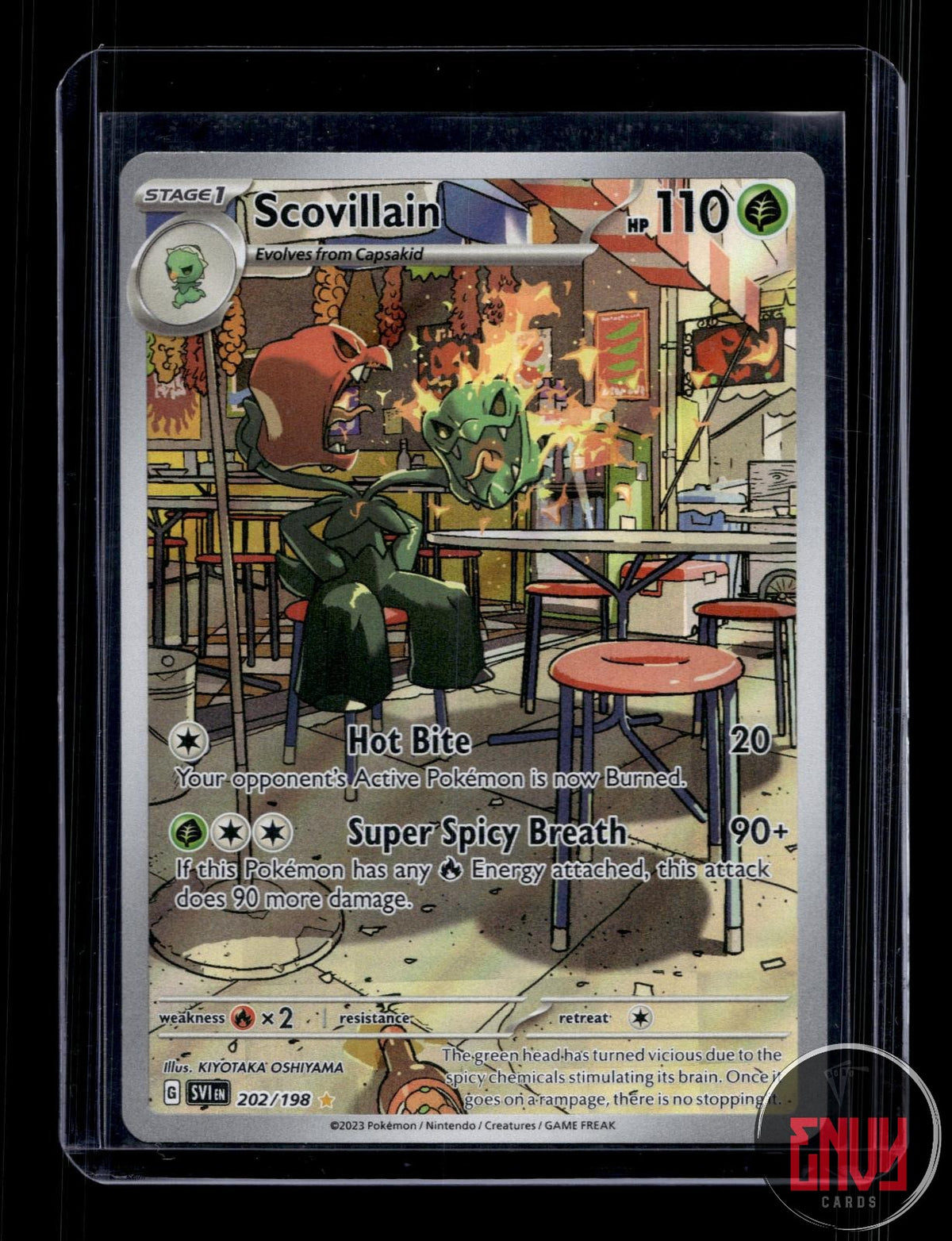 Scovillain Near Mint 202/198 Illustration Rare Scarlet & Violet Pokemon Holo