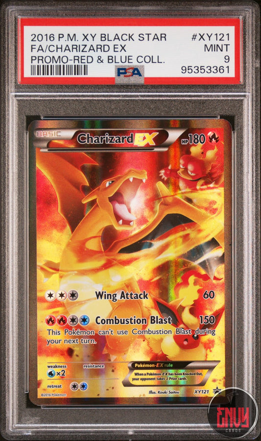Charizard EX Xy121 Red & Blue Collection Black Star Promo Pokemon PSA 9