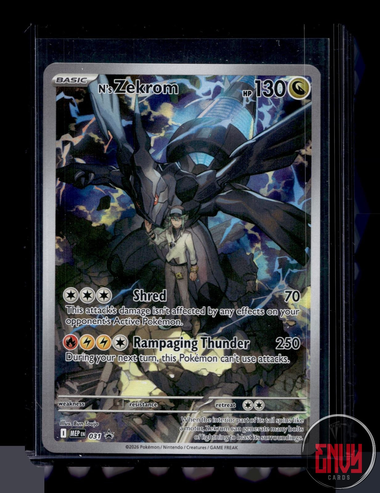 N's Zekrom Near Mint 031 Promo ME: Mega Evolution Promo Pokemon Holo