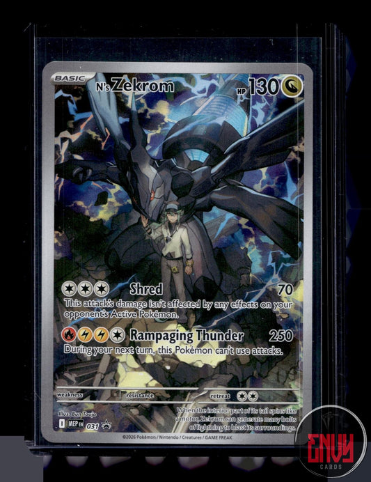 N's Zekrom Near Mint 031 Promo ME: Mega Evolution Promo Pokemon Holo