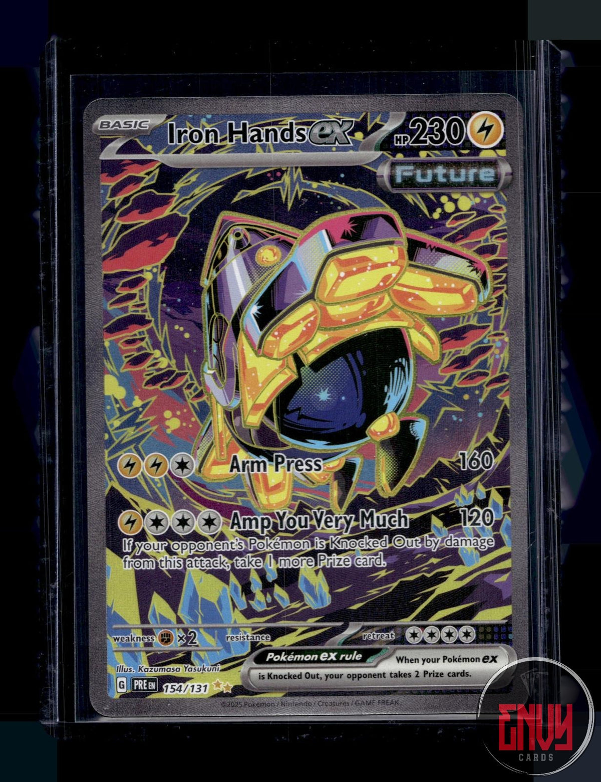 Iron Hands ex NM 154/131 SIR Prismatic Evolutions Pokemon Holo