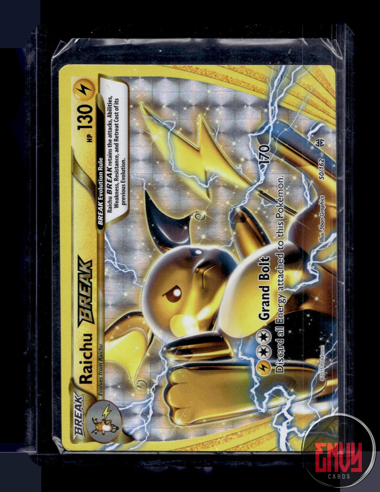 Raichu BREAK Near Mint 50/162 BREAK Rare BREAKthrough Pokemon Holo