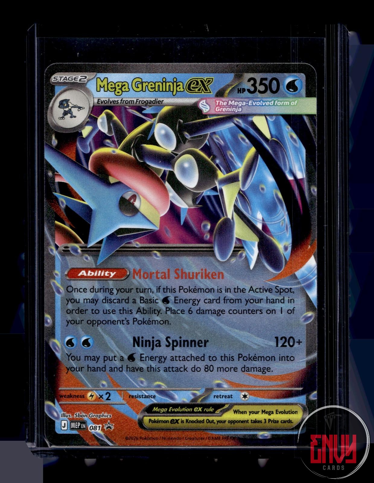 Mega Greninja ex Near Mint 081 Promo ME: Mega Evolution Promo Pokemon Holo