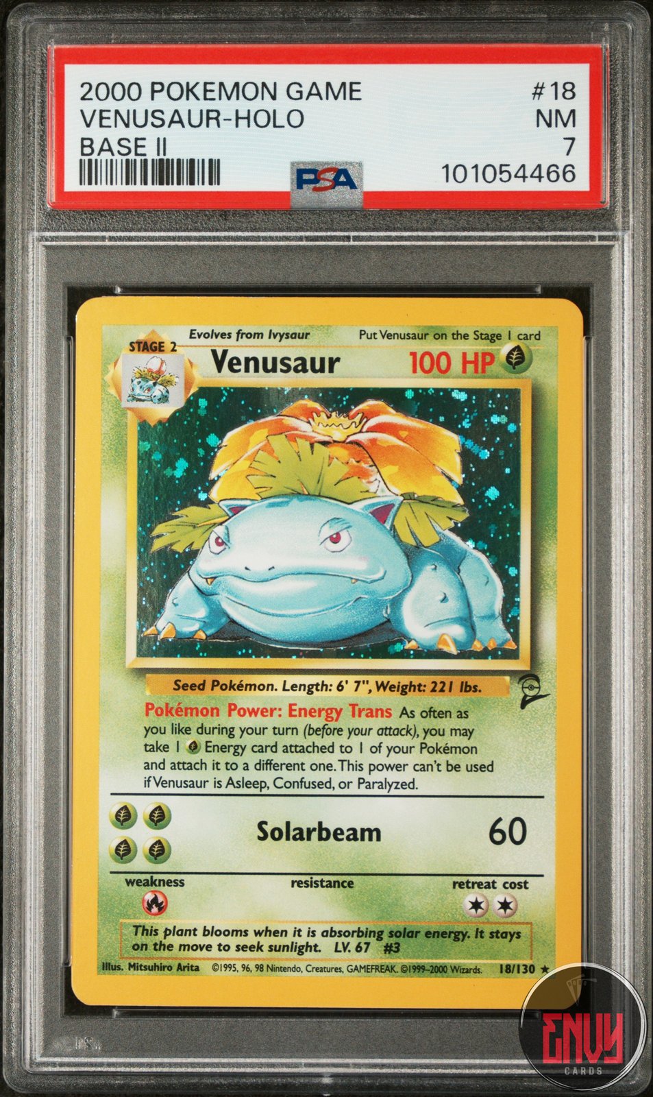 Venusaur Holo 18 Game Base II Pokemon PSA 7