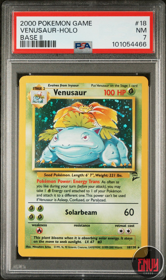 Venusaur Holo 18 Game Base II Pokemon PSA 7