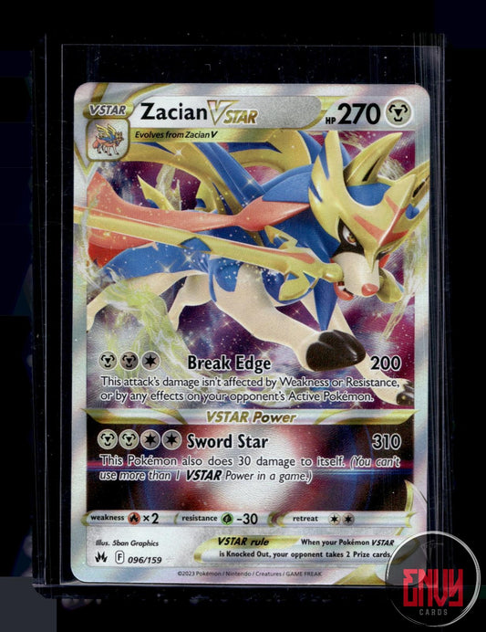 Zacian VSTAR Near Mint 096/159 VSTAR Rare Crown Zenith Pokemon Holo