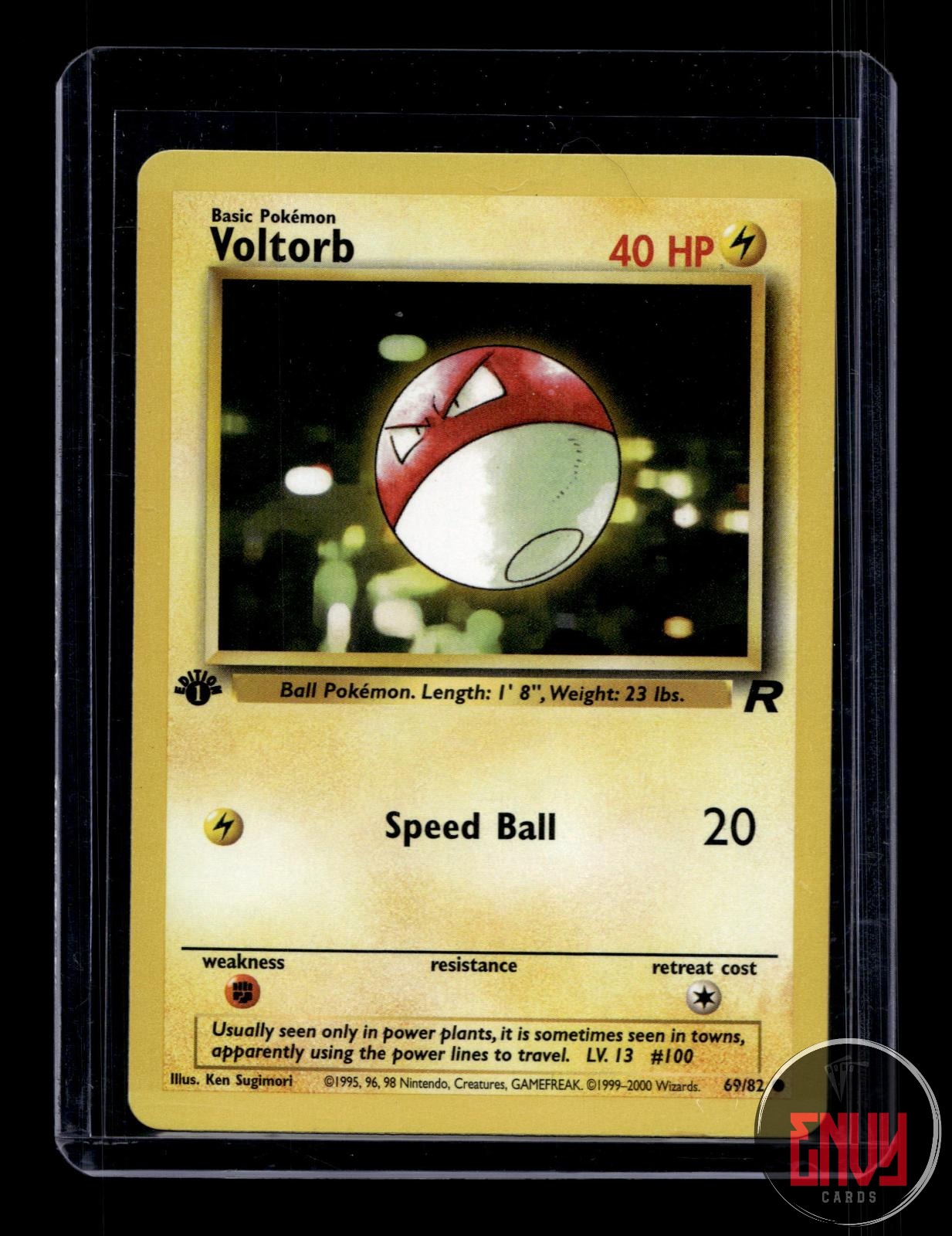 Voltorb Lightly Played 69/82 Common Team Rocket Pokemon 1st Edition