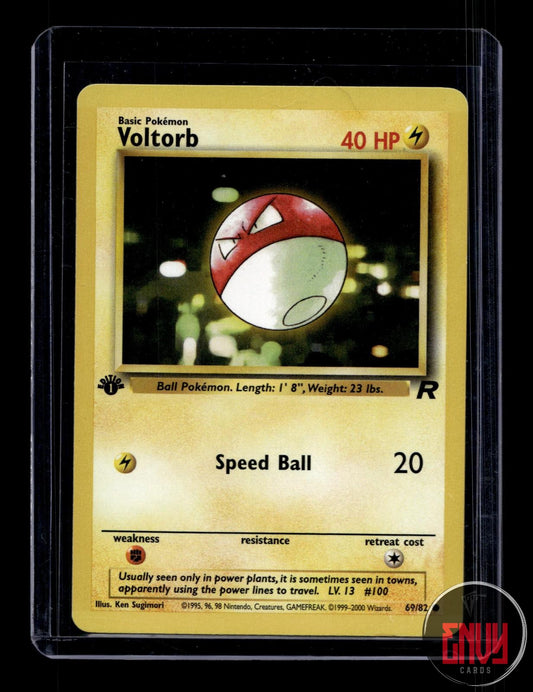 Voltorb Lightly Played 69/82 Common Team Rocket Pokemon 1st Edition
