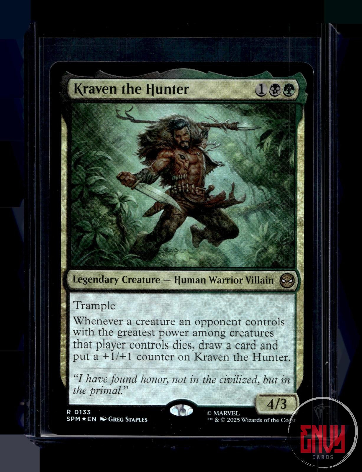 Kraven the Hunter NM 133 Rare Marvel's Spider-Man Magic: The Gathering Foil