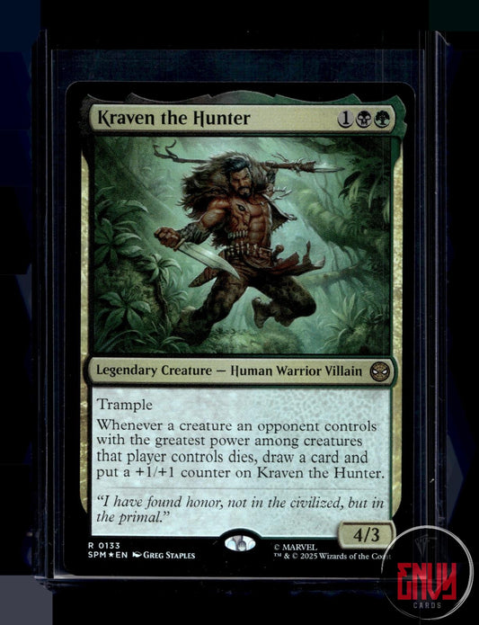 Kraven the Hunter NM 133 Rare Marvel's Spider-Man Magic: The Gathering Foil
