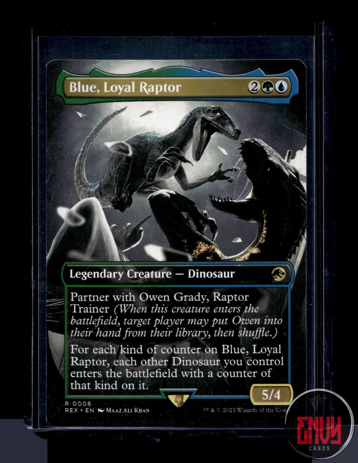 Blue, Loyal Raptor (Borderless) LP 8 Universes Beyond: Jurassic World Collection