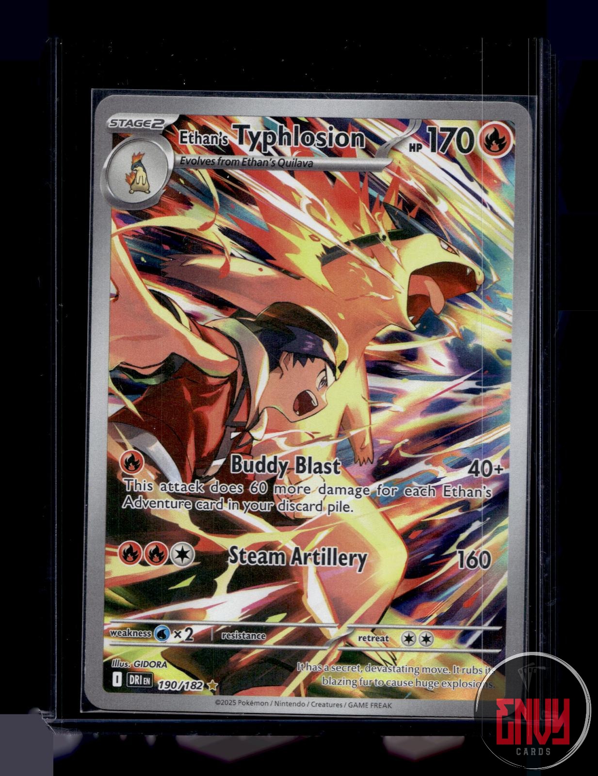 Ethan's Typhlosion NM 190/182 Illustration Rare Destined Rivals Pokemon Holo