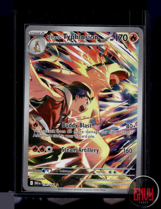 Ethan's Typhlosion NM 190/182 Illustration Rare Destined Rivals Pokemon Holo