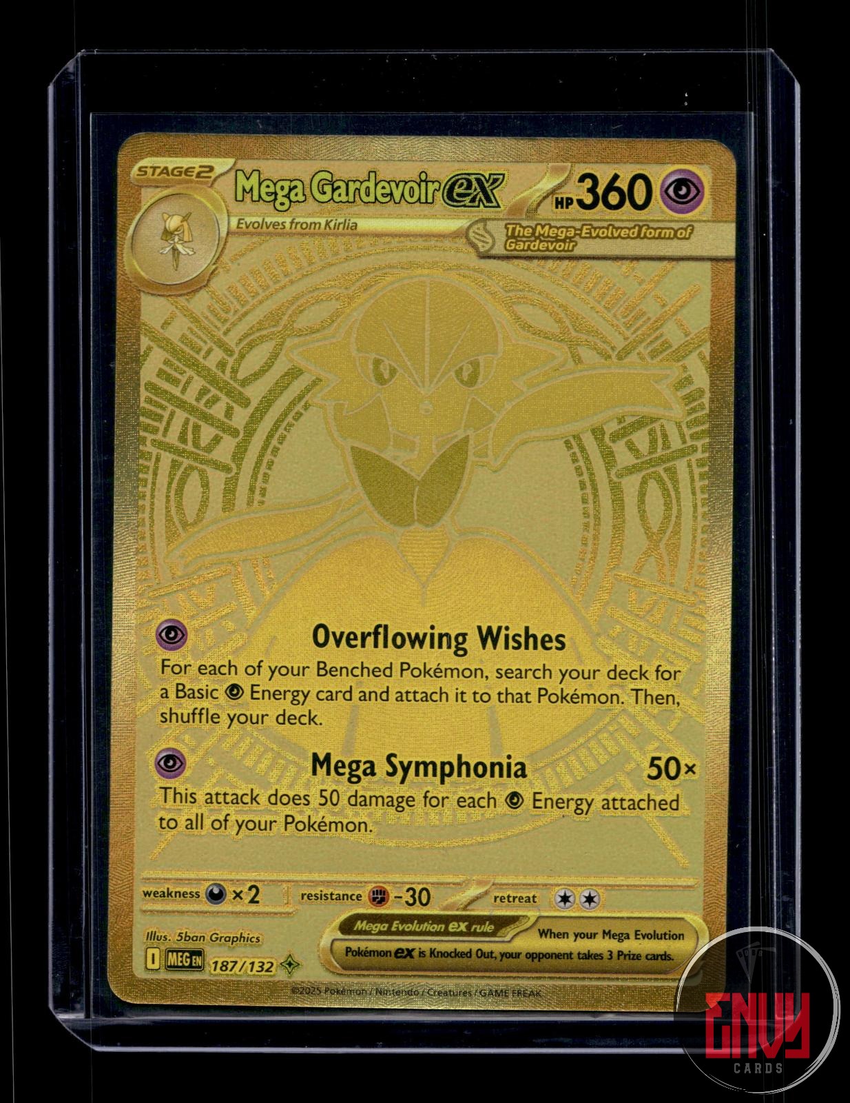 Mega Gardevoir ex Near Mint 187/132 Mega Hyper Rare Mega Evolution Pokemon