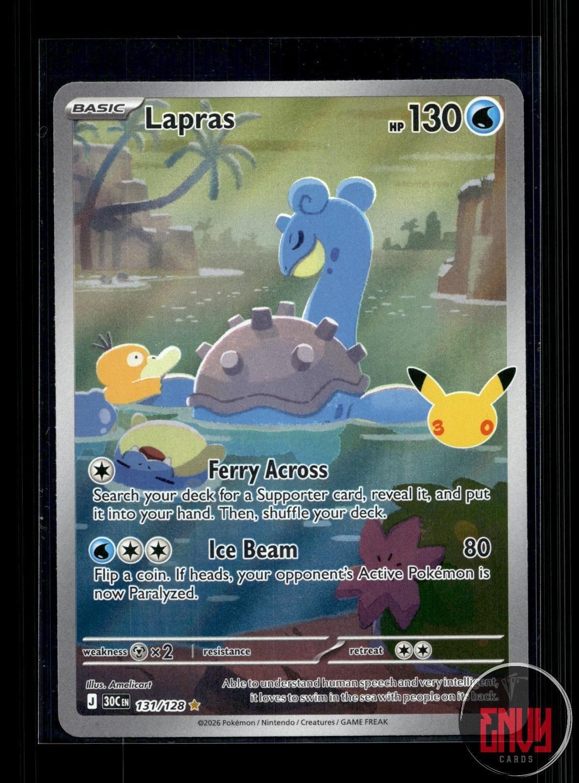 Lapras NM 131/128 IR ME: 30th Celebration Pokemon Holo