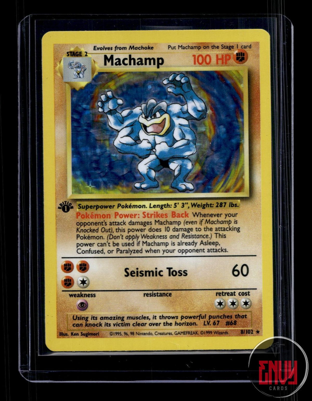 Machamp MP 8/102 Holo Rare Deck Exclusives Pokemon 1st Edition Holo
