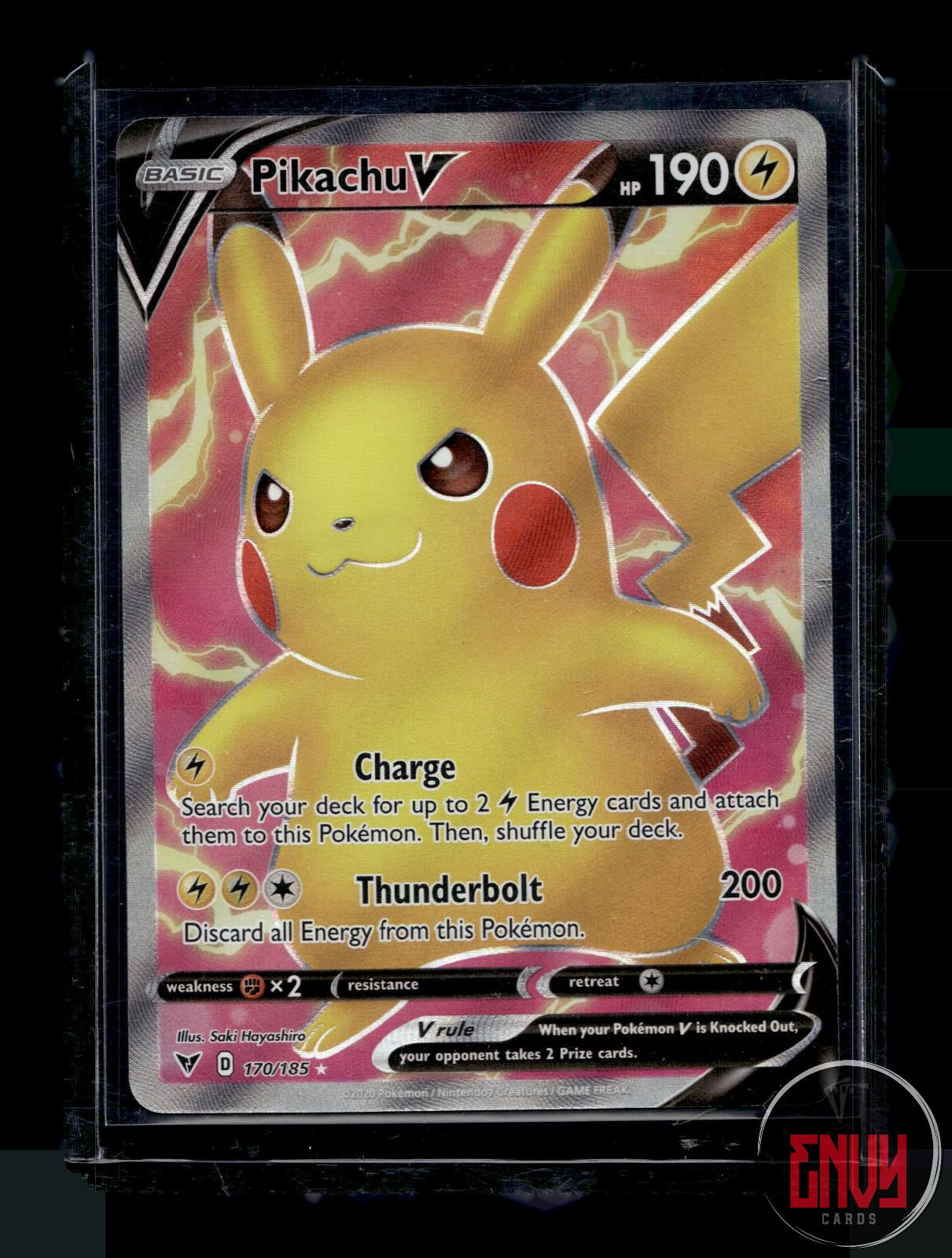Pikachu V Near Mint 170/185 Ultra Rare Vivid Voltage Pokemon Holo