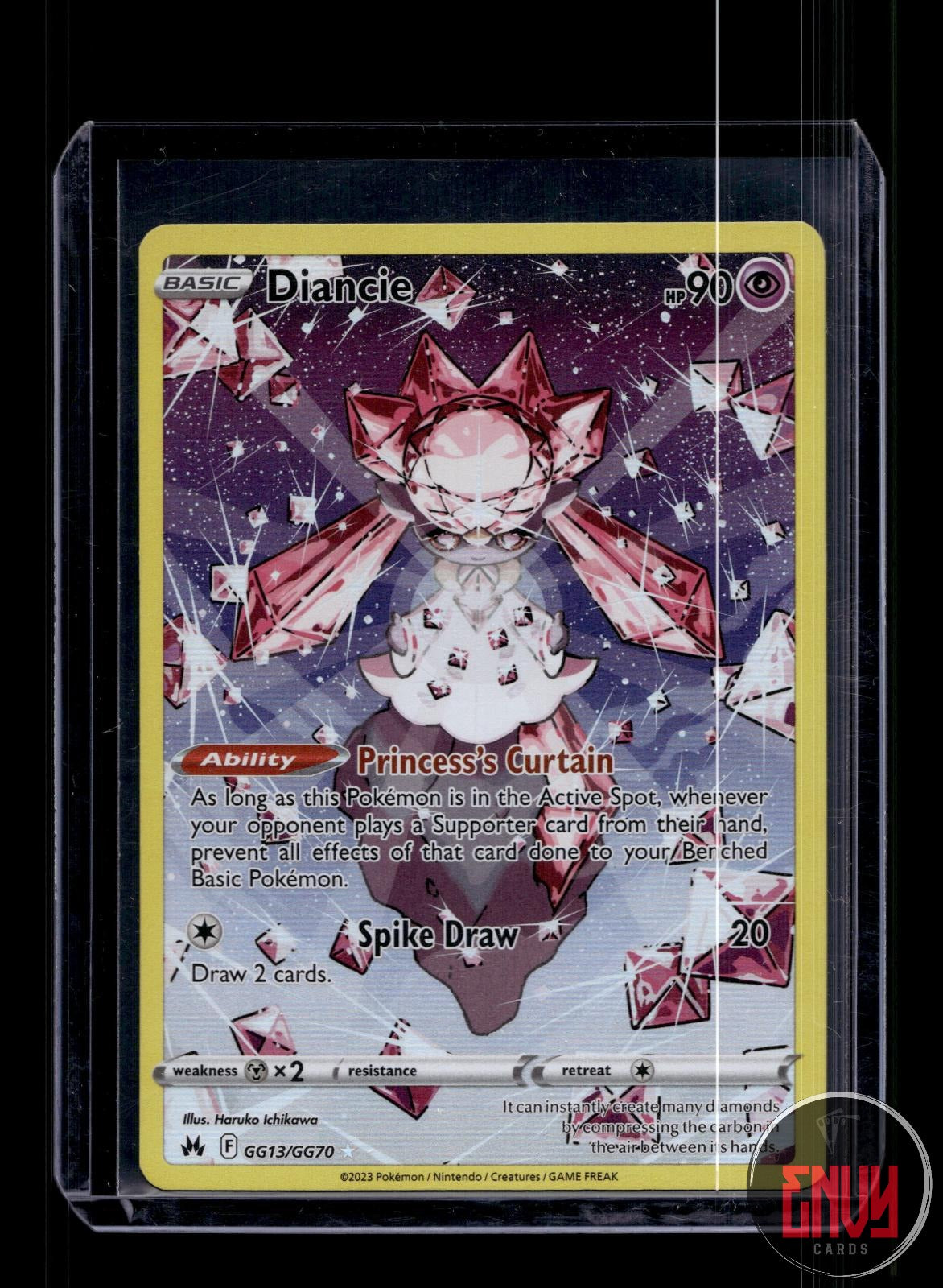 Diancie NM GG13/GG70 Crown Zenith Galarian Gallery Pokemon Holo