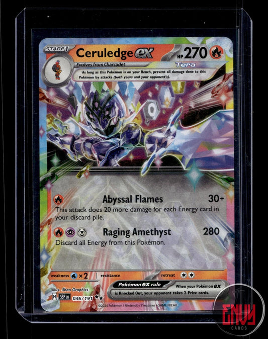 Ceruledge ex Near Mint 036/191 Double Rare Surging Sparks Pokemon