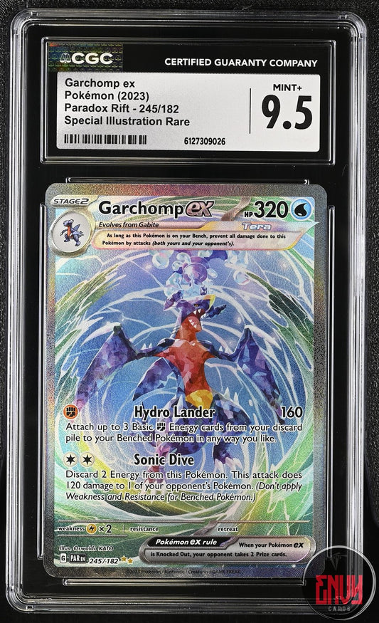 Garchomp EX 245/182 Special Illustration Rare Paradox Rift Pokemon CGC 9.5 Mint+