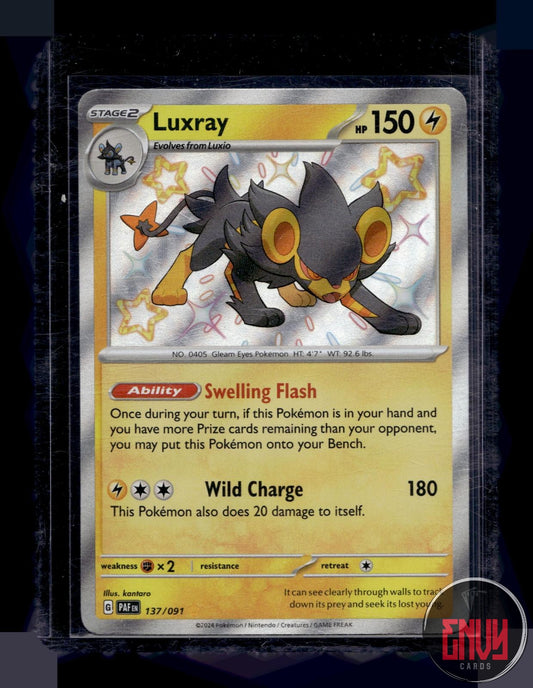 Luxray Near Mint 137/091 Shiny Rare Paldean Fates Pokemon