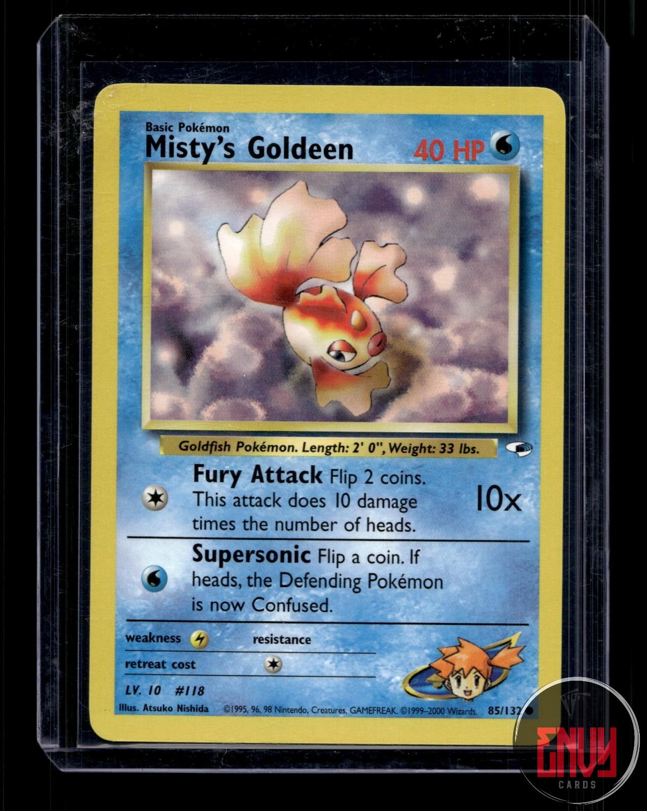 Misty's Goldeen Lightly Played 85/132 Common Gym Heroes Pokemon Unlimited