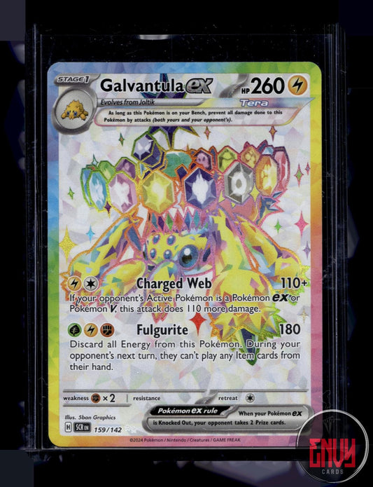 Galvantula ex Near Mint 159/142 Ultra Rare Stellar Crown Pokemon Holo