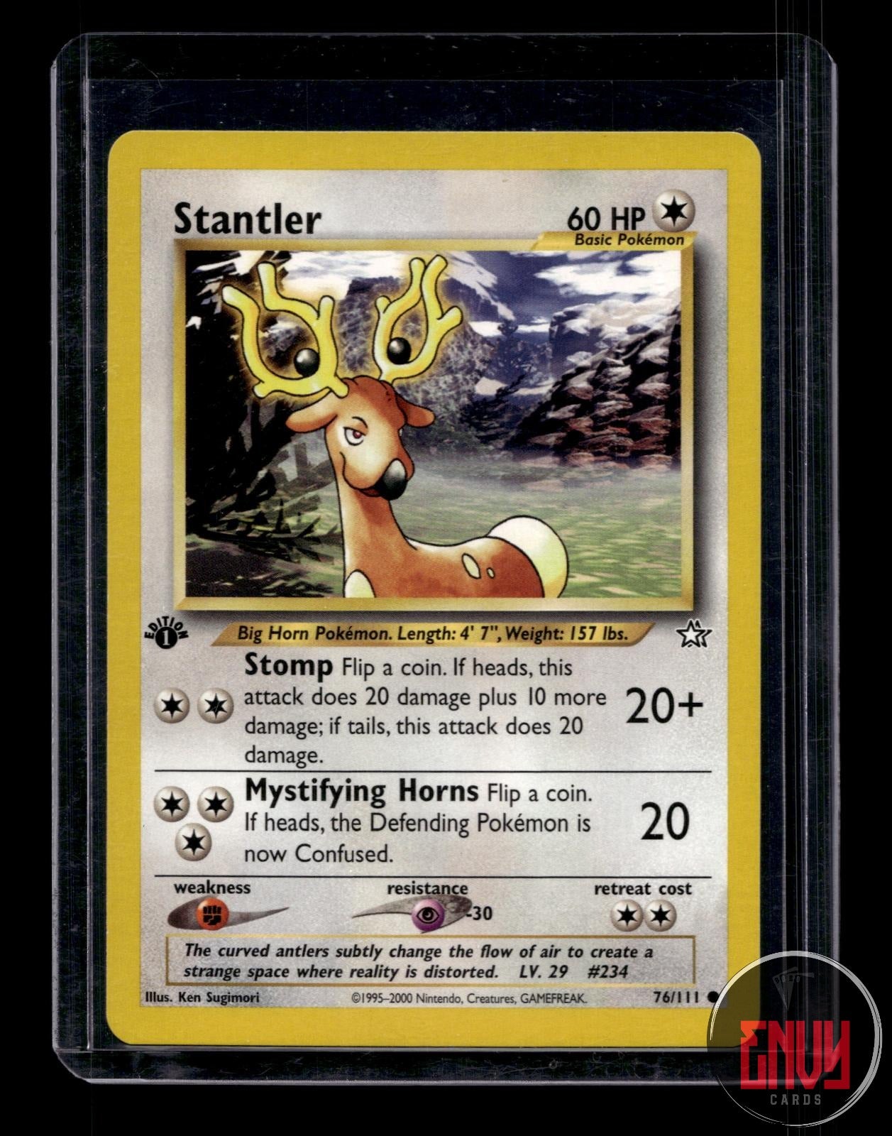 Stantler Lightly Played 76/111 Common Neo Genesis Pokemon 1st Edition