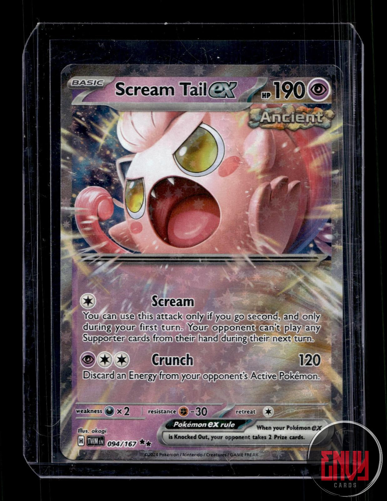 Scream Tail ex Near Mint 094/167 Double Rare Twilight Masquerade Pokemon Holo