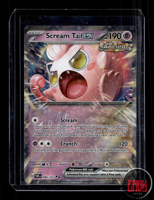 Scream Tail ex Near Mint 094/167 Double Rare Twilight Masquerade Pokemon Holo