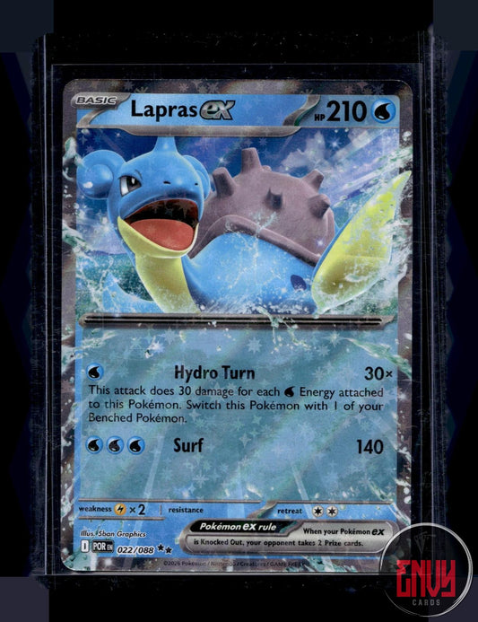 Lapras ex Near Mint 022/088 Double Rare Perfect Order Pokemon