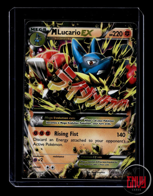 M Lucario EX Moderately Played 55/111 EX Rare Furious Fists Pokemon