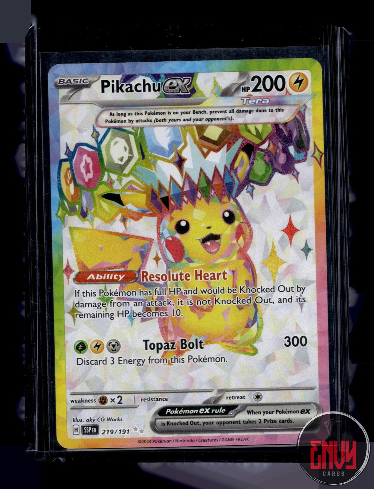 Pikachu ex NM 219/191 UR Surging Sparks Pokemon Holo