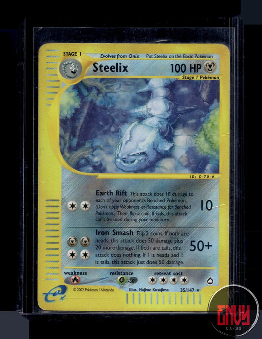 Steelix Heavily Played 35 Rare Aquapolis Pokemon Reverse Holo