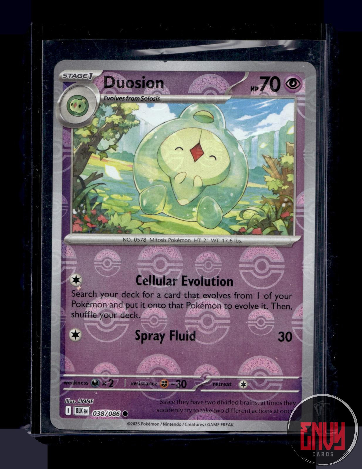 Duosion (Poke Ball Pattern) Near Mint 038/086 Common Black Bolt Pokemon