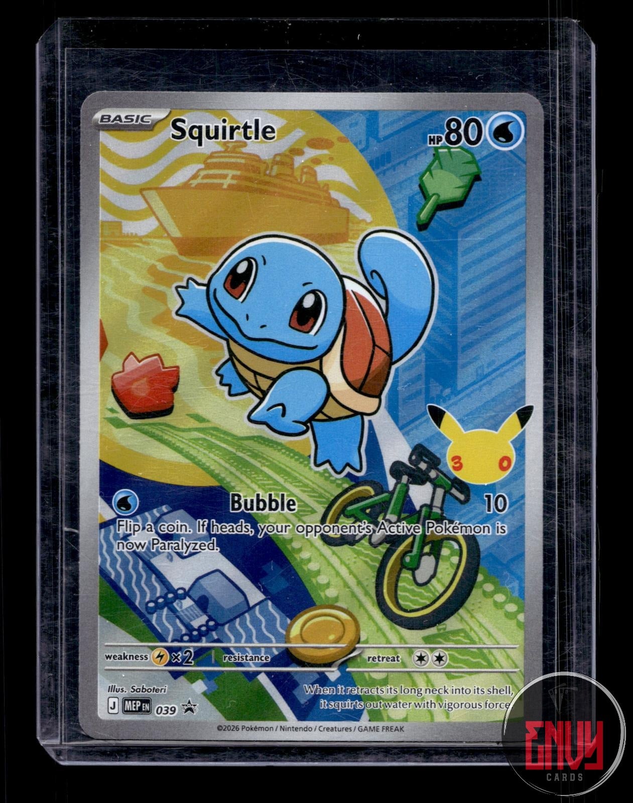 Squirtle Near Mint 039 Promo ME: Mega Evolution Promo Pokemon Holo