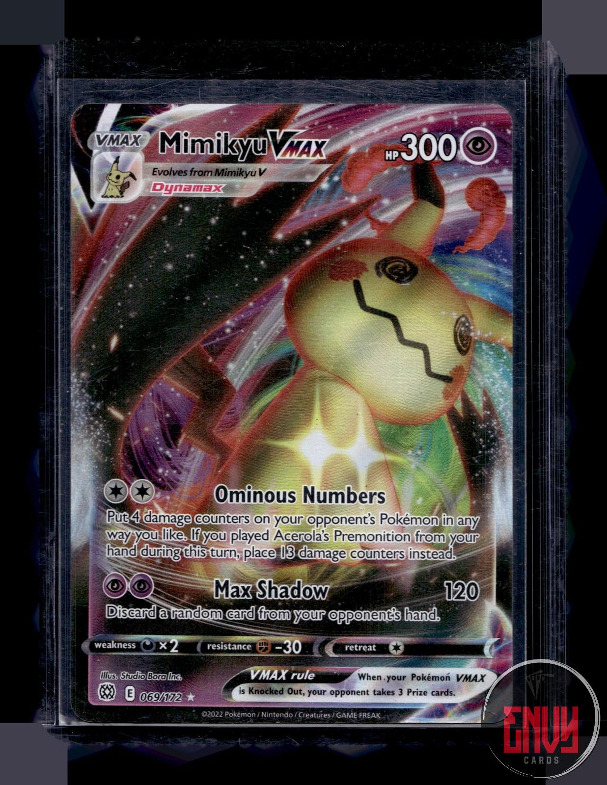 Mimikyu VMAX Lightly Played 069/172 VMAX Rare Brilliant Stars Pokemon Holo