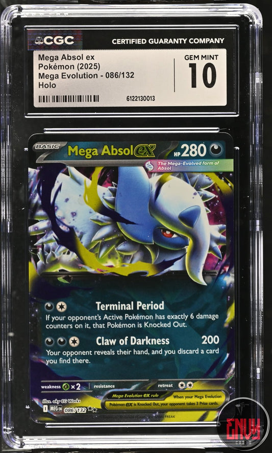 Mega Absol EX 086/132 Holo Mega Evolution Pokemon CGC 10 Gem Mint